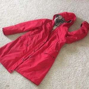 Red Burberry Trench Coat
